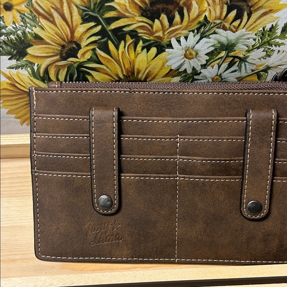 Tony Lama Brown Embroidered Clutch - Picture 3 of 4